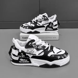 Men Colourblocked Round Toe Mid-Top Sneakers