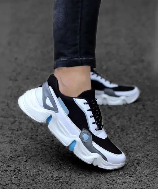 Men Colourblocked Round Toe Mid-Top Sneakers